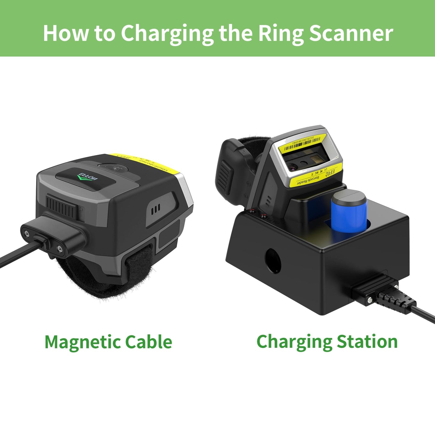 Ring Barcode Scanner EF02 2D Barcode Scanner with zebra SE4107