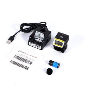 2D Bluetooth Ring Barcode Scanner EF02 with Wristband WT02S