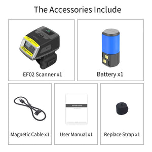 1D Laser Ring Bluetooth Barcode Reader EF02